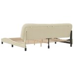 vidaXL Cadre de lit sans matelas crème 200x200 cm tissu