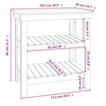 vidaXL Banc de travail 78 5x50x80 cm Bois de pin massif