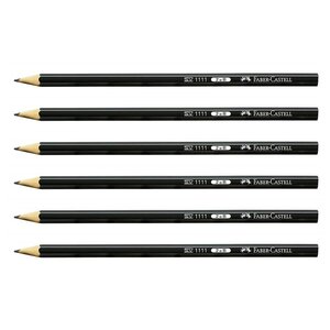 Crayon Papier 1111 Hexagonal Dureté B x 6 FABER-CASTELL