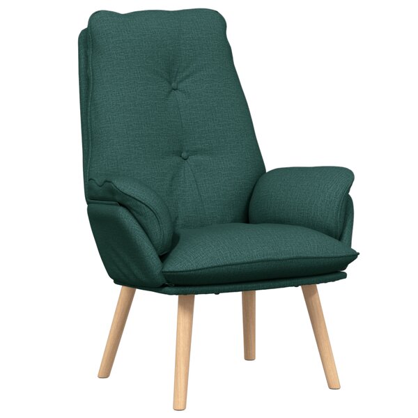 vidaXL Fauteuil Relaxant Vert Foncé Tissu