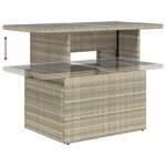vidaXL Salon de jardin 8 Pièces avec coussins gris clair résine tressée