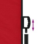 vidaXL Auvent latéral rétractable rouge 200x1000 cm