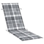 vidaXL Chaise longue de jardin avec coussin Bois d'acacia solide