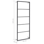 vidaXL Porte-serviette Noir 45x10x115 cm Acier