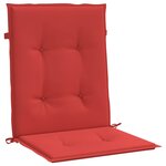 vidaXL Coussins de chaise de jardin à dossier bas lot de 2 rouge