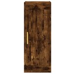 vidaXL Buffet haut Chêne fumé 34 5x34x180 cm Bois d'ingénierie