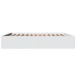 vidaXL Cadre de lit blanc 200x200 cm bois d'ingénierie