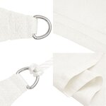 vidaXL Voile d'ombrage 160 g/m² Blanc 3 5x3 5x4 9 m PEHD