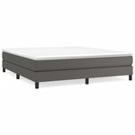 vidaXL Cadre de lit Gris 180x200 cm Similicuir
