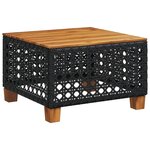 vidaXL Salon de jardin 9 Pièces avec coussins noir résine tressée