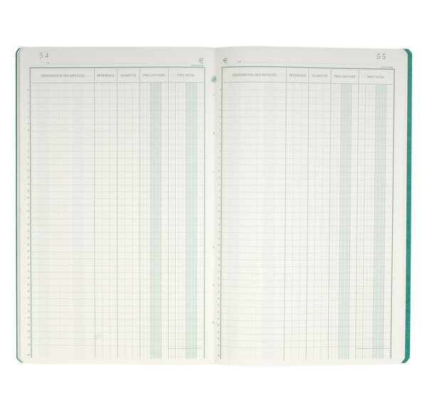 Piqûre 32x19,5cm Livre d'Inventaire 31 lignes 80 pages EXACOMPTA