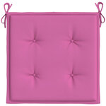 vidaXL Coussins de chaise de jardin lot de 4 rose 50x50x4 cm tissu