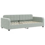 vidaXL Lit de repos gris clair 90x200 cm velours