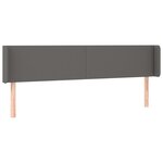 vidaXL Tête de lit avec oreilles Gris 183x16x78/88 cm Similicuir