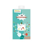 Carnet de 12 cartes d'invitation 17 x 10 cm urban avenue mandarine