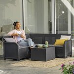 Keter Élément d'angle de jardin Rosalie Graphite