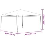vidaXL Tente de réception professionnelle 4x4 m Vert 90 g/m²