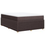 vidaXL Sommier à lattes de lit avec matelas Marron foncé 160x200 cm