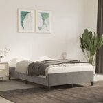 vidaXL Cadre de lit sans matelas gris clair 120x190 cm velours