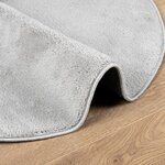 vidaXL Tapis OVIEDO à poils courts gris Ø 160 cm