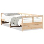 vidaXL Lit de jour naturel 90x190 cm bois de pin massif