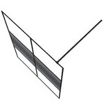 vidaXL Paroi de douche Noir 140x195 cm Verre ESG transparent