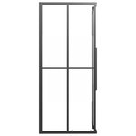 vidaXL Cabine de douche ESG semi-dépoli 90x70x180 cm Noir