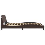 vidaXL Cadre de lit avec tête de lit Marron 140x200 cm Similicuir