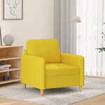 vidaXL Fauteuil Jaune clair 60 cm Tissu