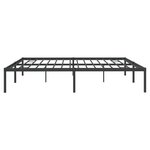 vidaXL Cadre de lit métal noir 183x213 cm