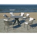 Salon de jardin en aluminium 6 personnes sumatra