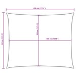 vidaXL Voile de parasol tissu oxford rectangulaire 3 5x4 5 m blanc