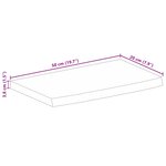 vidaXL Dessus de table à bord vivant 50x20x3 8 cm bois massif manguier