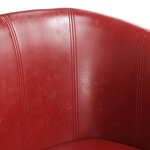 vidaXL Fauteuil cabriolet rouge bordeaux similicuir
