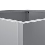 vidaXL Jardinières 2 Pièces argenté 49x47x46 cm acier galvanisé