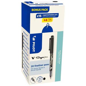Stylo feutre V Sign Pen VALUE PACK noir PILOT