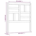 vidaXL Tête de lit Gris 106x4x104 cm Bois massif de pin