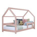 Lit cabane enfant TERY 90 x 200 rose pastel