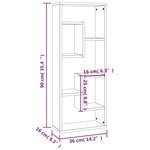 vidaXL Étagère murale Chêne fumé 36x16x90 cm Bois d'ingénierie