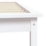 vidaXL Cadre de lit Blanc 90x200 cm Bois de pin massif