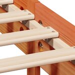 vidaXL Cadre de lit sans matelas cire marron 135x190cm bois pin massif