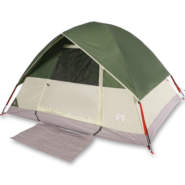 vidaXL Tente de camping à dôme 3 personne vert imperméable