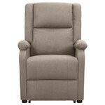 Vidaxl fauteuil releveur inclinable taupe tissu
