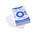 Paquet 100 fiches sous film - bristol uni non perforé 74x105mm - Blanc x 40 EXACOMPTA