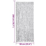 vidaXL Rideau anti-mouches gris clair et gris foncé 90x200 cm chenille