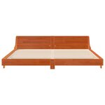 vidaXL Cadre de lit sans matelas cire marron 200x200cm bois pin massif