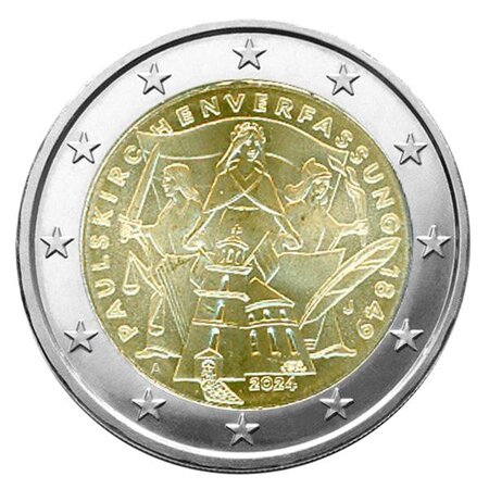 2 Euro commémorative 2024 : Allemagne (175 ans de la constitution de l'église Saint-Paul)