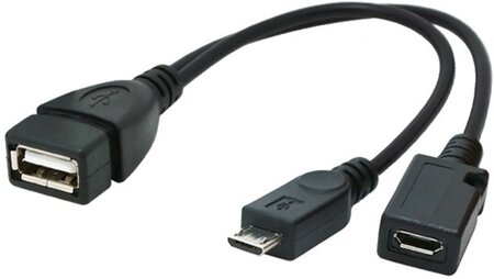 Cable Gembird USB femelle vers micro USB male (OTG) + micro USB