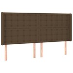 vidaXL Sommier à lattes de lit matelas et LED Marron foncé 200x200 cm