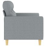 vidaXL Canapé à 2 places Gris clair 120 cm Tissu